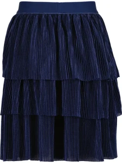 Plissérok donkerblauw