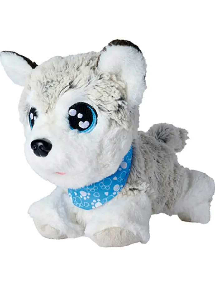 Pluchen dier "Happy Husky" grijs - vanaf 3 jaar