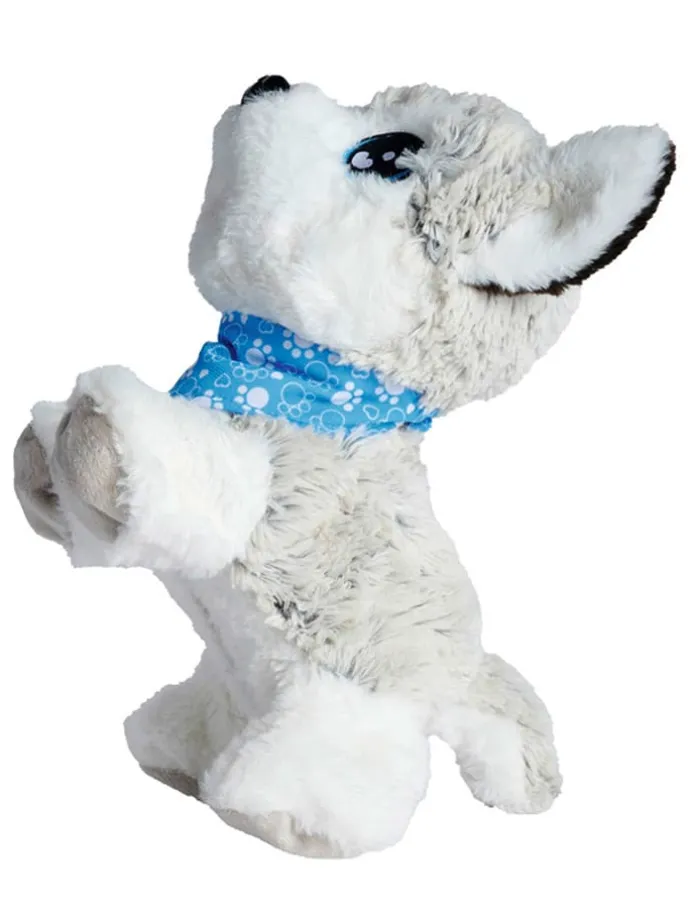 Pluchen dier "Happy Husky" grijs - vanaf 3 jaar