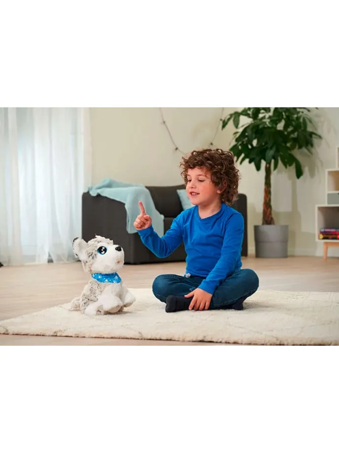 Pluchen dier "Happy Husky" grijs - vanaf 3 jaar