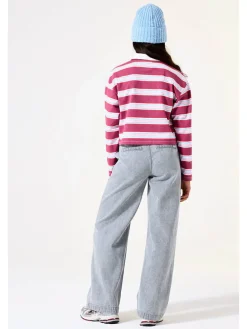 Poloshirt roze/wit