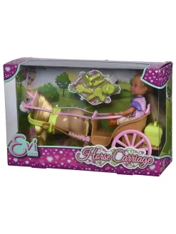 Pop "Evi Horse Carriage" met accessoires - vanaf 3 jaar