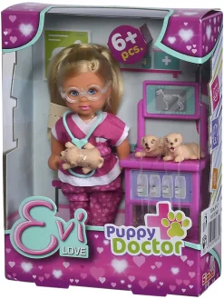 Pop "Evi Puppy Doctor" met accessoires - vanaf 3 jaar
