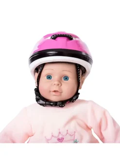 Poppenfietshelm lichtroze - vanaf 3 jaar