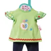 Poppenoutfit "Dolly Moda Dress + Leggings" groen - vanaf 12 maanden