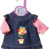 Poppenoutfit "Dolly Moda Jeans Dress" donkerblauw - vanaf 12 maanden
