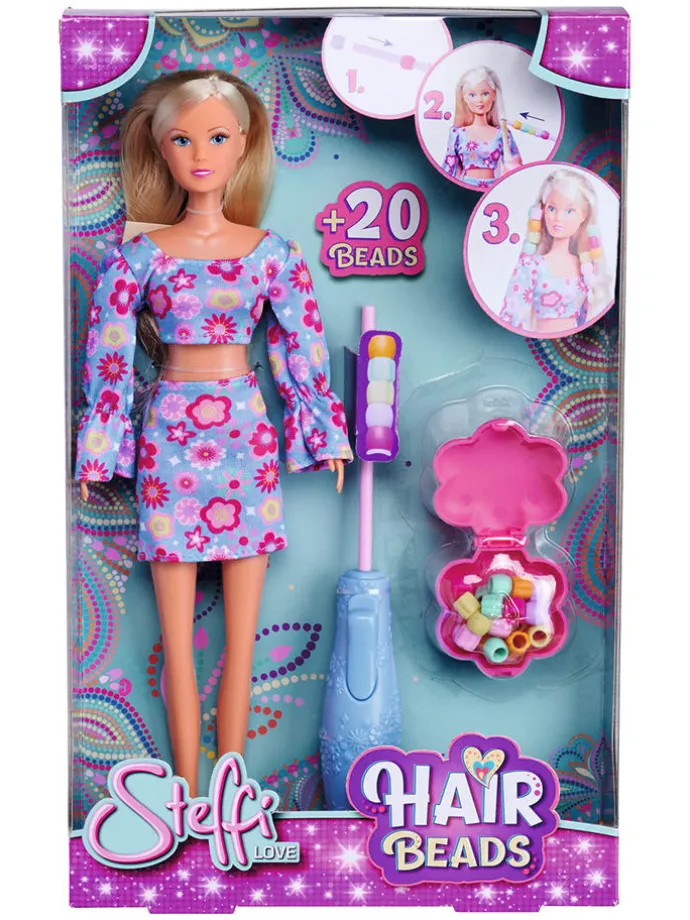 Pop "Steffi Hair Beads" met accessoires - vanaf 3 jaar
