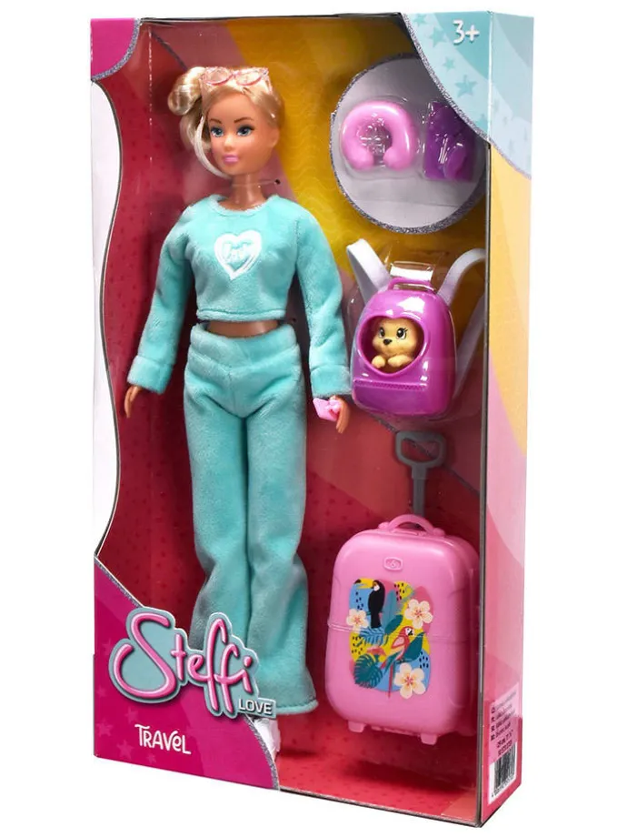 Pop "Travel" met hond en accessoires - vanaf 3 jaar