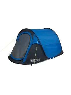 Pop-up tent "Malawi II" blauw/grijs - (L)220 x (B)90 x (H)120 cm