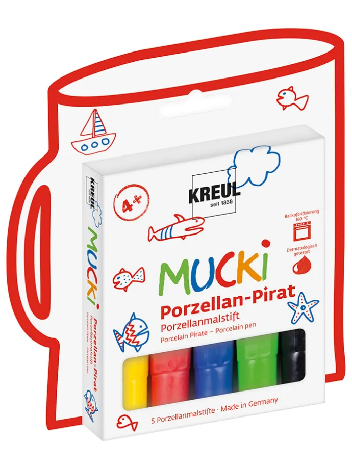 Porseleinverfmarkers - 5 stuks - vanaf 4 jaar