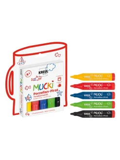 Porseleinverfmarkers - 5 stuks - vanaf 4 jaar