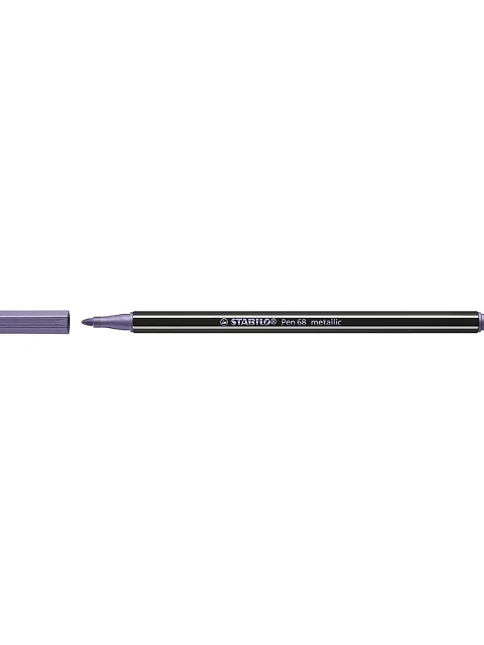 Premium metallic-viltstiften "STABILO Pen 68 - Metallic" - 8 stuks