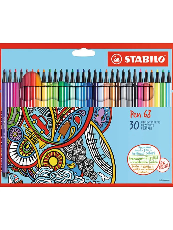 Premium viltstiften "STABILO Pen 68" - 30 stuks