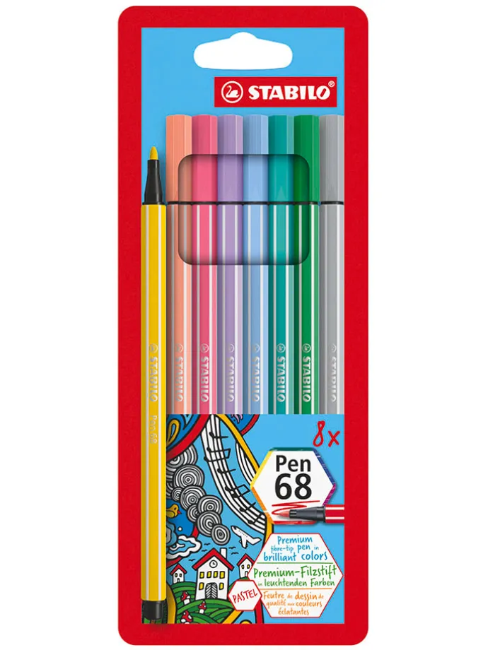 Premium viltstiften "- STABILO Pen 68" - 8 stuks