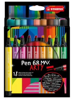 Premium viltstiften "STABILO Pen 68 MAX - ARTY" - 18 stuks