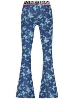 Pyjama crème/donkerblauw