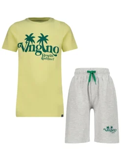Pyjama "Wenko" geel/grijs