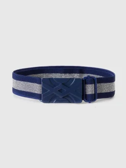 Riem donkerblauw/zilverkleurig