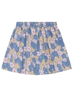 Rok blauw/beige