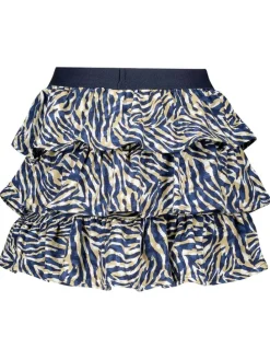 Rok donkerblauw/beige