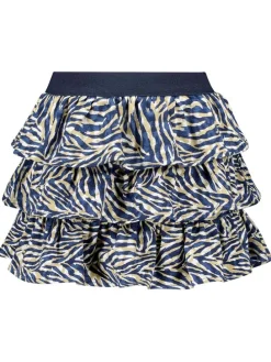 Rok donkerblauw/beige