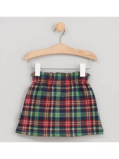 Rok donkerblauw/rood/groen