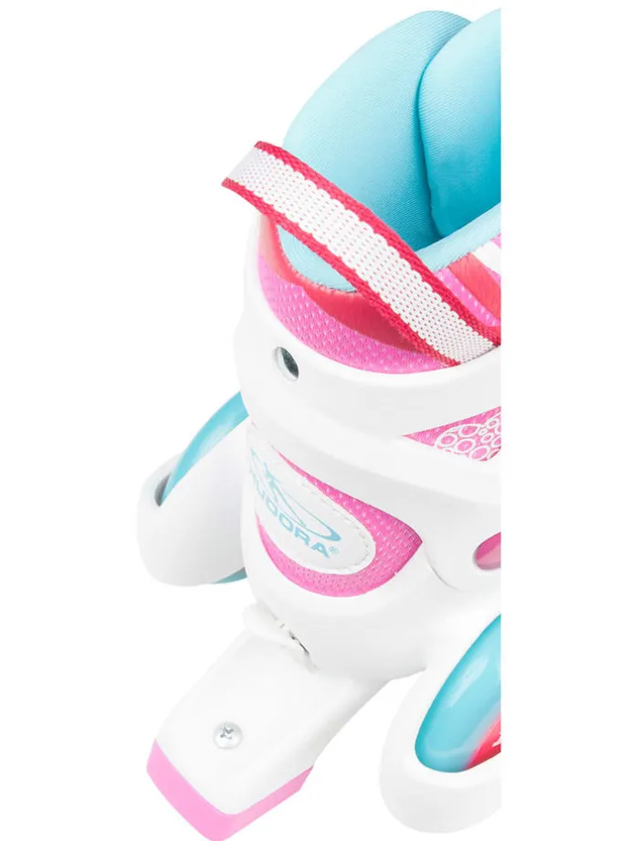 Rolschaatsen wit/roze