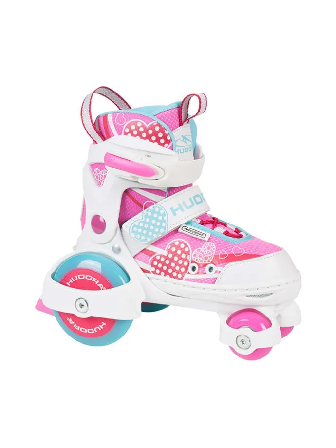 Rolschaatsen wit/roze