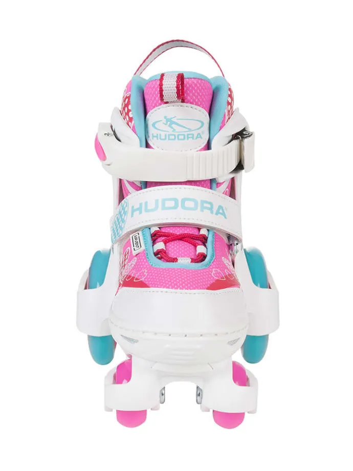 Rolschaatsen wit/roze - maat 30-33