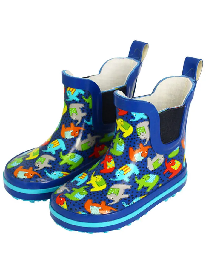 Rubberlaarzen "Elephants" donkerblauw
