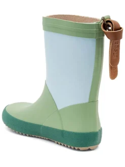 Rubberlaarzen groen/lichtblauw