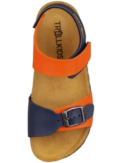 Sandalen "Bergen" oranje/donkerblauw
