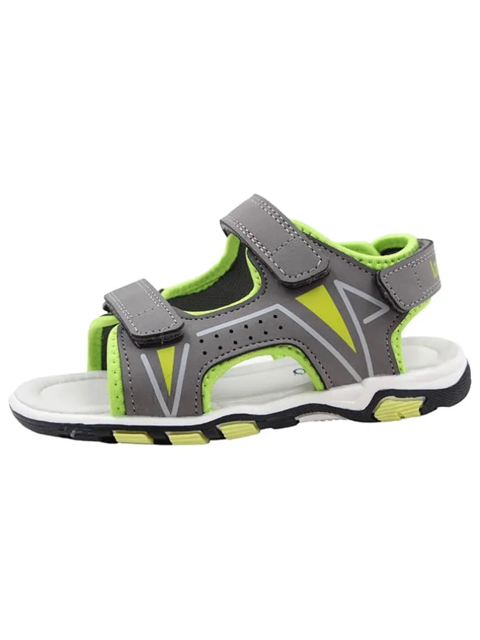 Sandalen grijs/limoengroen