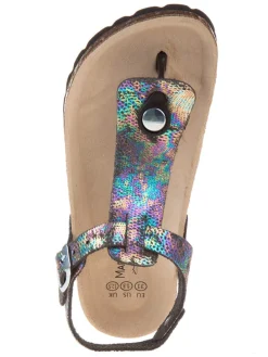 Sandalen zwart/meerkleurig