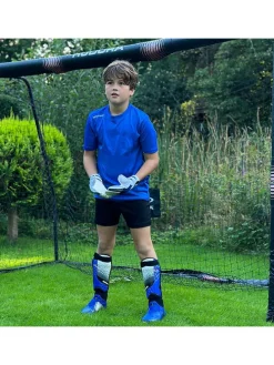 Scheenbeschermer met enkelbeschermer blauw