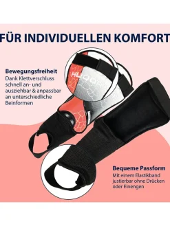 Scheenbeschermers met enkelbescherming rood