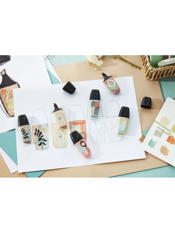 Set van 2: markeerstiften “STABILO BOSS MINI Naturevibes” - 2 x 3 stuks