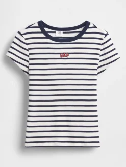Shirt donkerblauw/wit