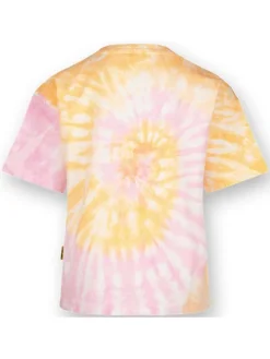 Shirt lichtroze/geel/wit