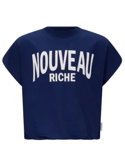 Shirt "Rosette" donkerblauw
