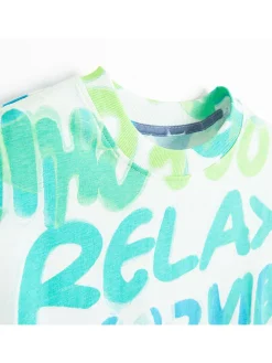 Shirt wit/turquoise