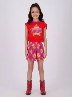 Short "Ruby" paars/rood