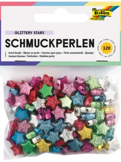 Sierkralen "GLITTERY STARS" meerkleurig