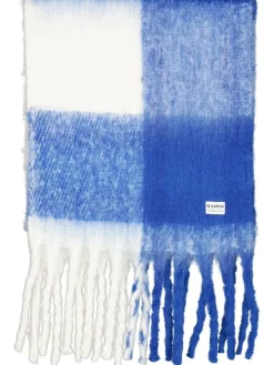 Sjaal wit/blauw