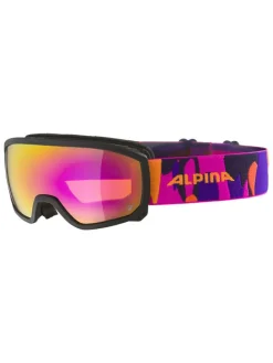 Ski-/snowboardbril "Scarabeo JR" zwart/roze/geel