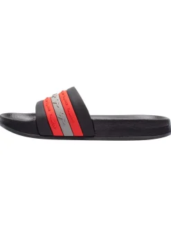 Slippers "K-Slide Stripe" zwart/rood
