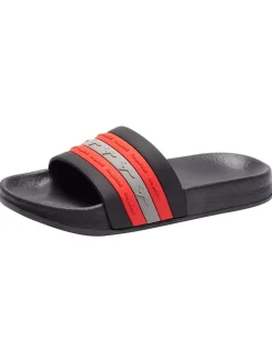 Slippers "K-Slide Stripe" zwart/rood
