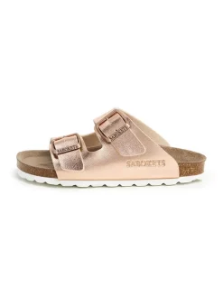 Slippers lichtroze/goudkleurig