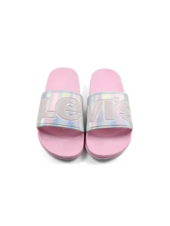 Slippers lichtroze/zilverkleurig