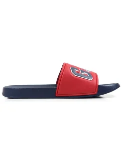 Slippers "Murphy" donkerblauw/rood